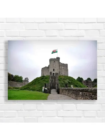 Majestic Castle Welsh Flag Canvas Print